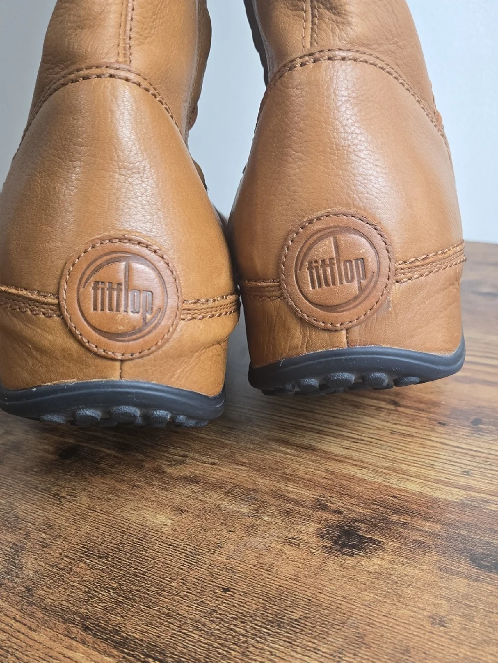 Fitflop Superboot Womens Carmel Tan Leather Boots Sz 10 Tall Knee High Euro Boho